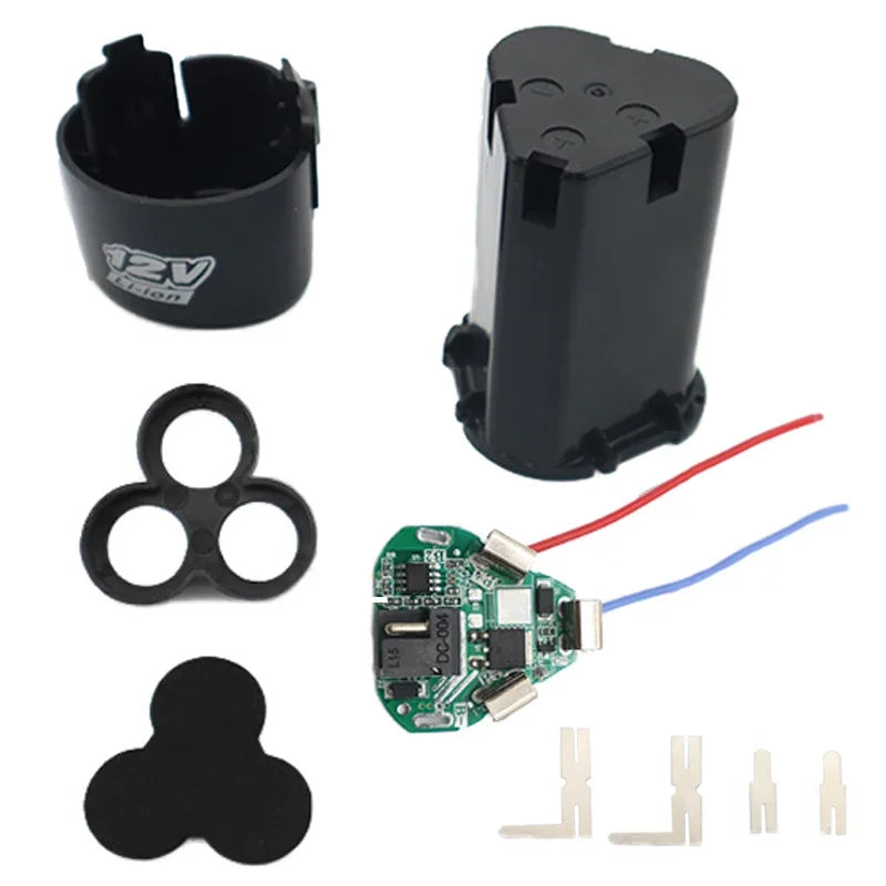 18650 Lithium Battery Shell PCB 12V Black Battery Protection Board Plastic Shell Suitable For Repairing And Assembling Batteries Oasis Select WHITE