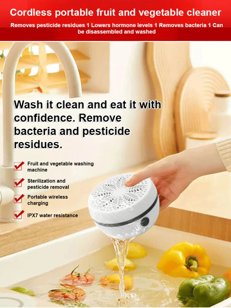Household Food Purifier Fruit And Vegetable Washing Machine Vegetables Cleaner Machine Oasis Select