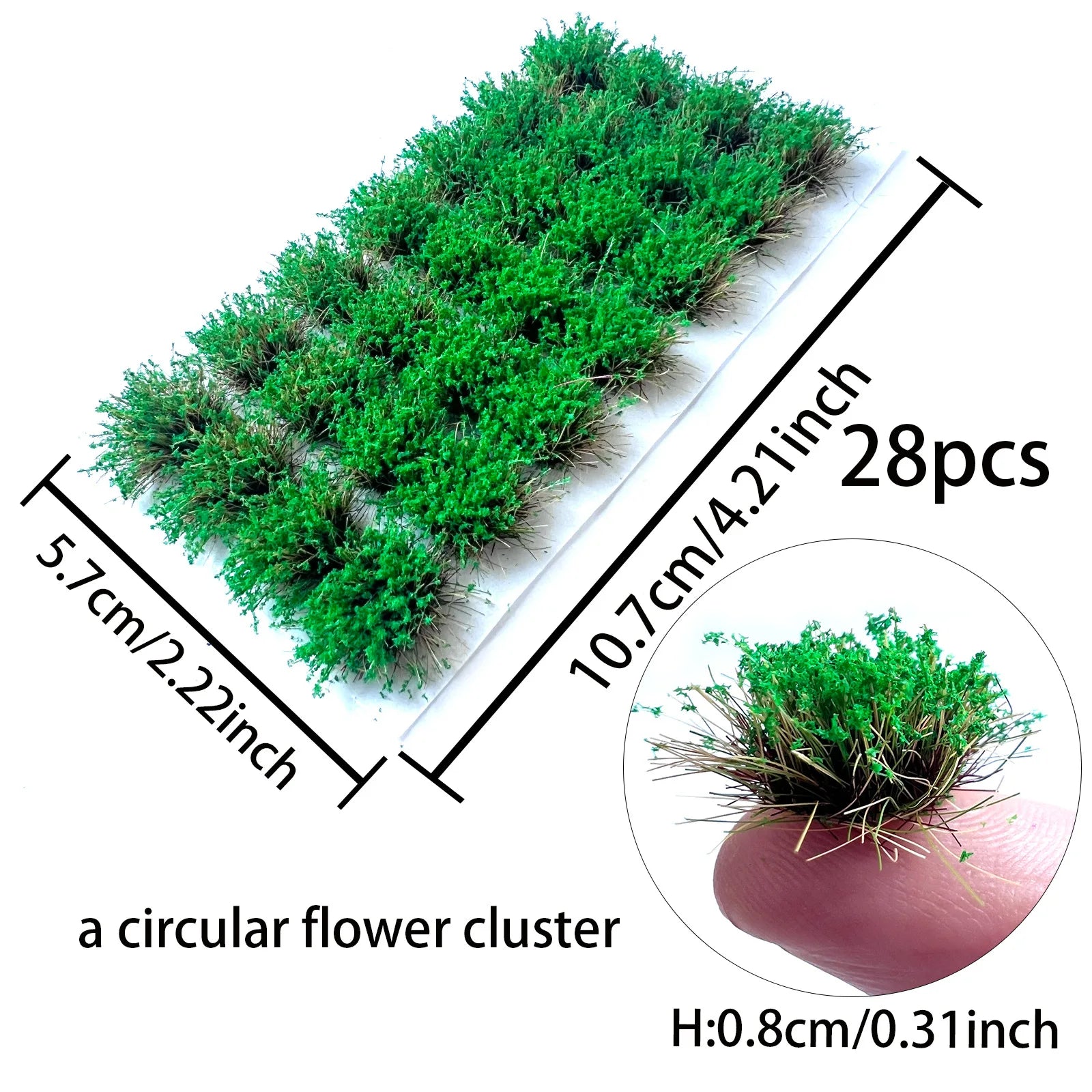Grass Tufts Static Scenery Model Sand Table Building Layout Flower Cluster Landscape Wargame Miniature Garden Decor Oasis Select E