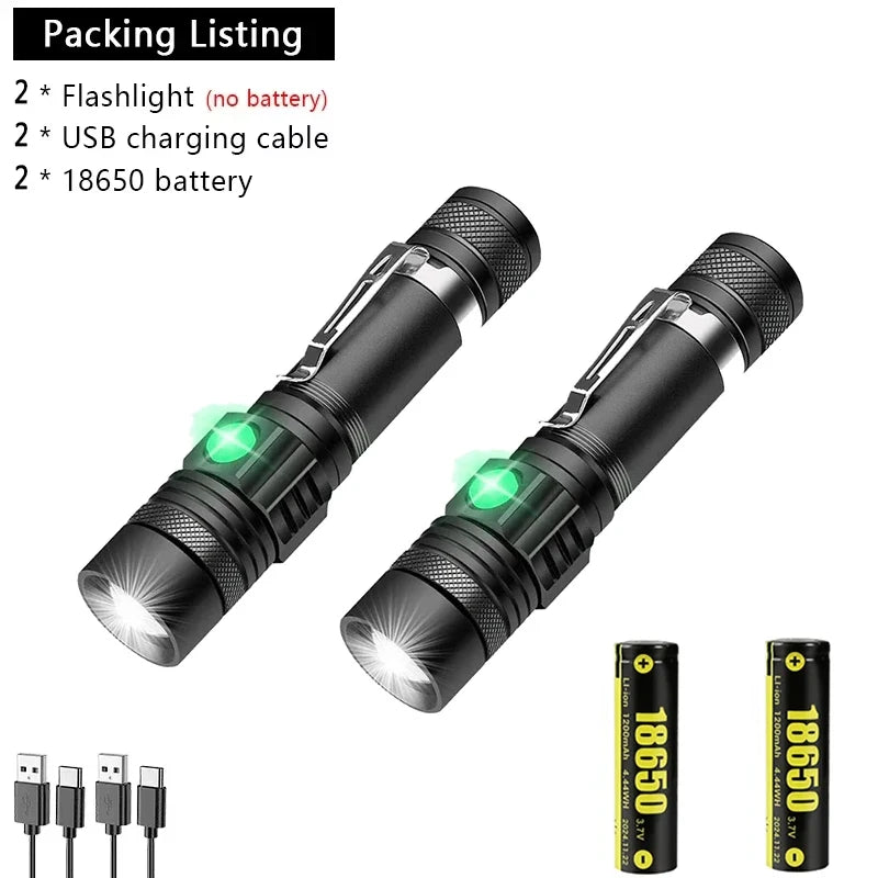 KDULIT T6 Rechargeable LED Tactical Flashlight | 350+ Lumens