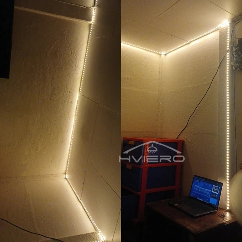 5M Double Row RGB LED Strip Light SMD 5050 DC 12V Flexible Neon
