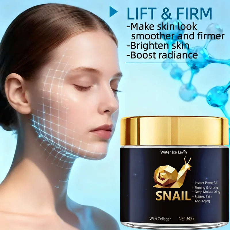 Snail Mucin Cream – Hyaluronic Acid & Collagen Deep Moisture Snail Mucin Moisturiser Oasis Select