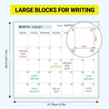 Erasable Yearly Planner Calendar Dry Erase Wall Calendar Giant Erasable Wall Calendar Blank Undated Yearly Calendar for Planning Oasis Select White