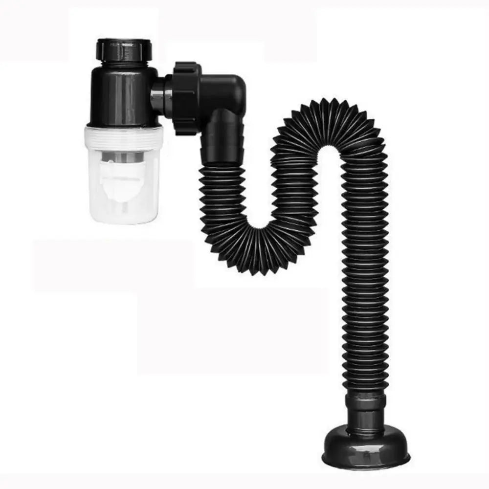 Bathroom Plumbing Kitchen Accessories Washbasin Pipeline Sink Deodorant Strainer Sink Hose Drain Sewer Pipe Oasis Select black