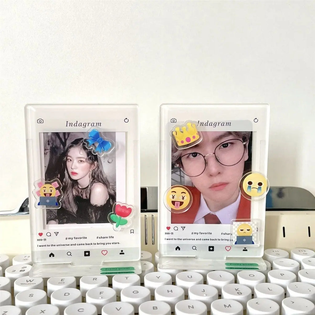 Acrylic Photo Card Display Stand – 3-Inch Desktop Frame