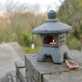 Garden Sculpture Lantern Courtyard Candlestick Garden Resin Landscap Decorative Zen Candlestick Ornament for Balcony Garden Oasis Select Default Title