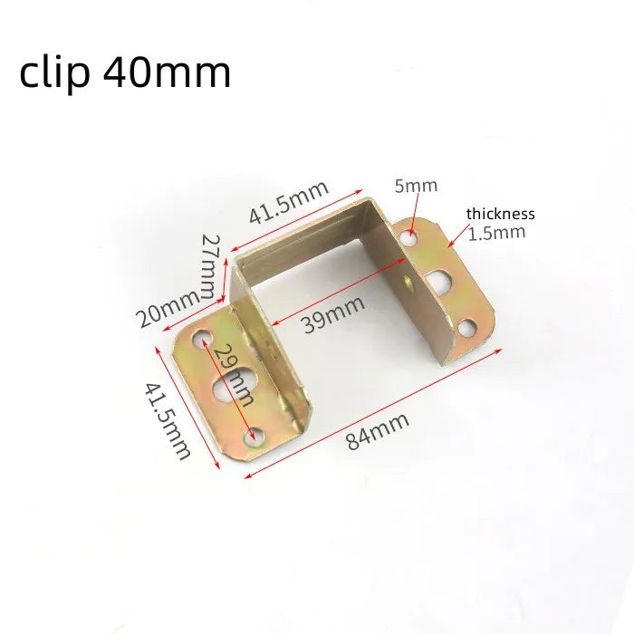 2pcs U Shaped Metal Bed Bracket Bed Frame Fixing Connecting Furniture Rail Hook Brackets Hinge Fitting Connector Lock Hardware Oasis Select 40mm 8pcs