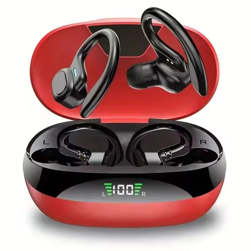 Original Wireless Earphones Ture Wireless Earbuds Ear Hook Sports HiFI Stereo Waterproof Headset With Mic TWS Headphone Oasis Select Red
