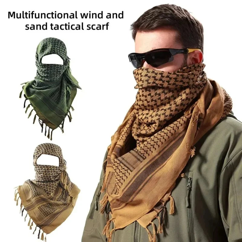 Keffiyeh Tactical Desert Scarf Wrap Shemagh Head Neck Arab Scarf Keffiyeh Scarf Wrap for Men And Women Oasis Select