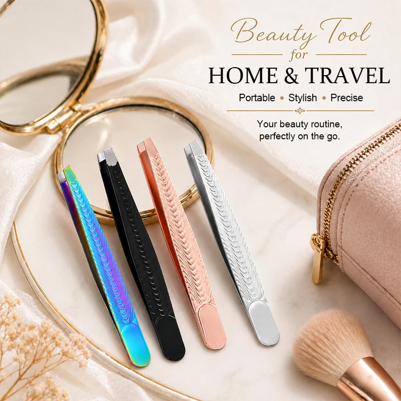 Stainless Steel Eyebrow Tweezers – Precision Hair Removal Tool