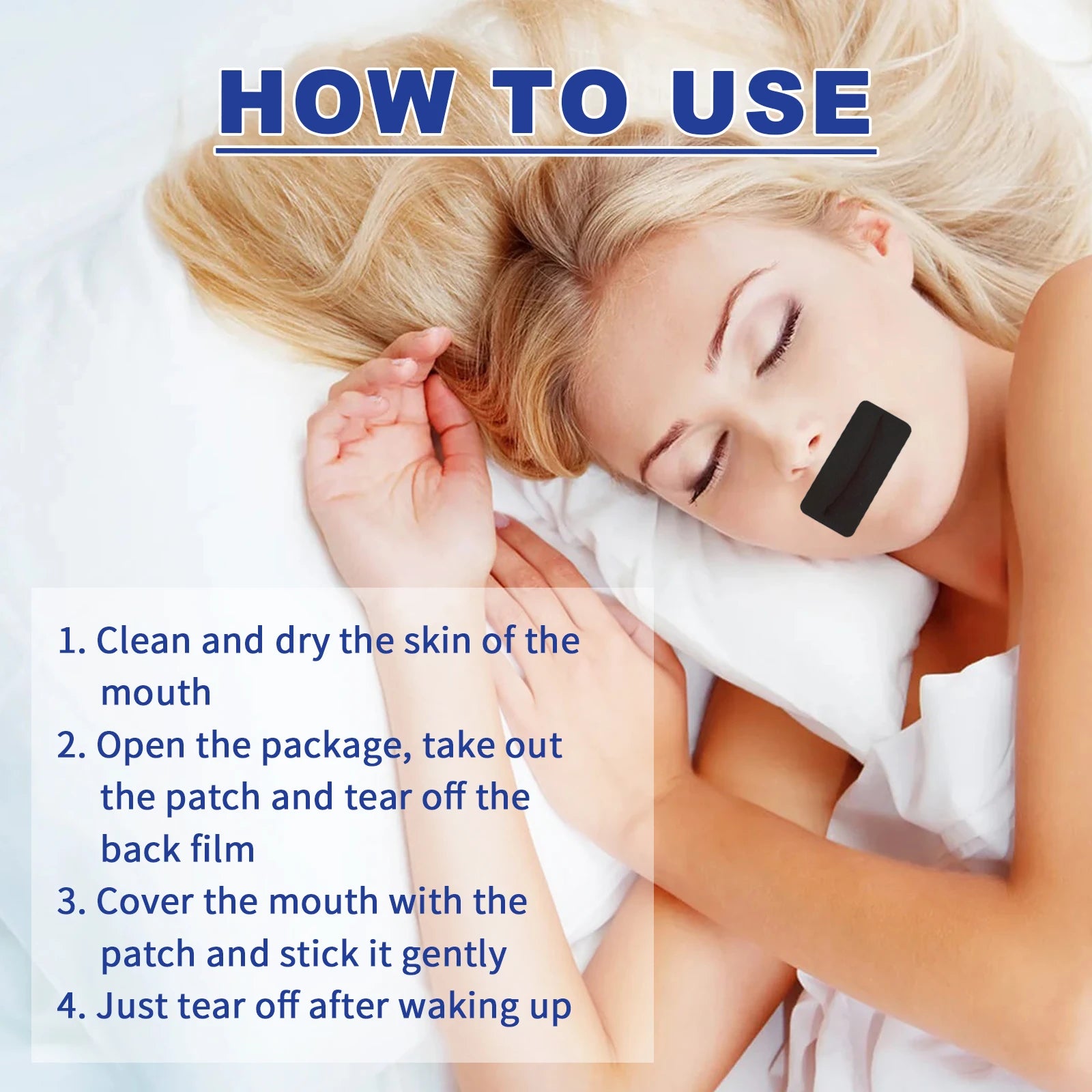 Anti Snoring Mouth Tape Breathing Correction Sleeping Keep Mouth Close Stop Snoring Aid Reduce Dry Mouth Promote Nose Breathing Oasis Select