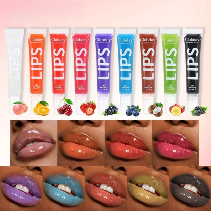 9-Piece Fruit Lip Gloss Set – Mirror Shine & Moisturizing