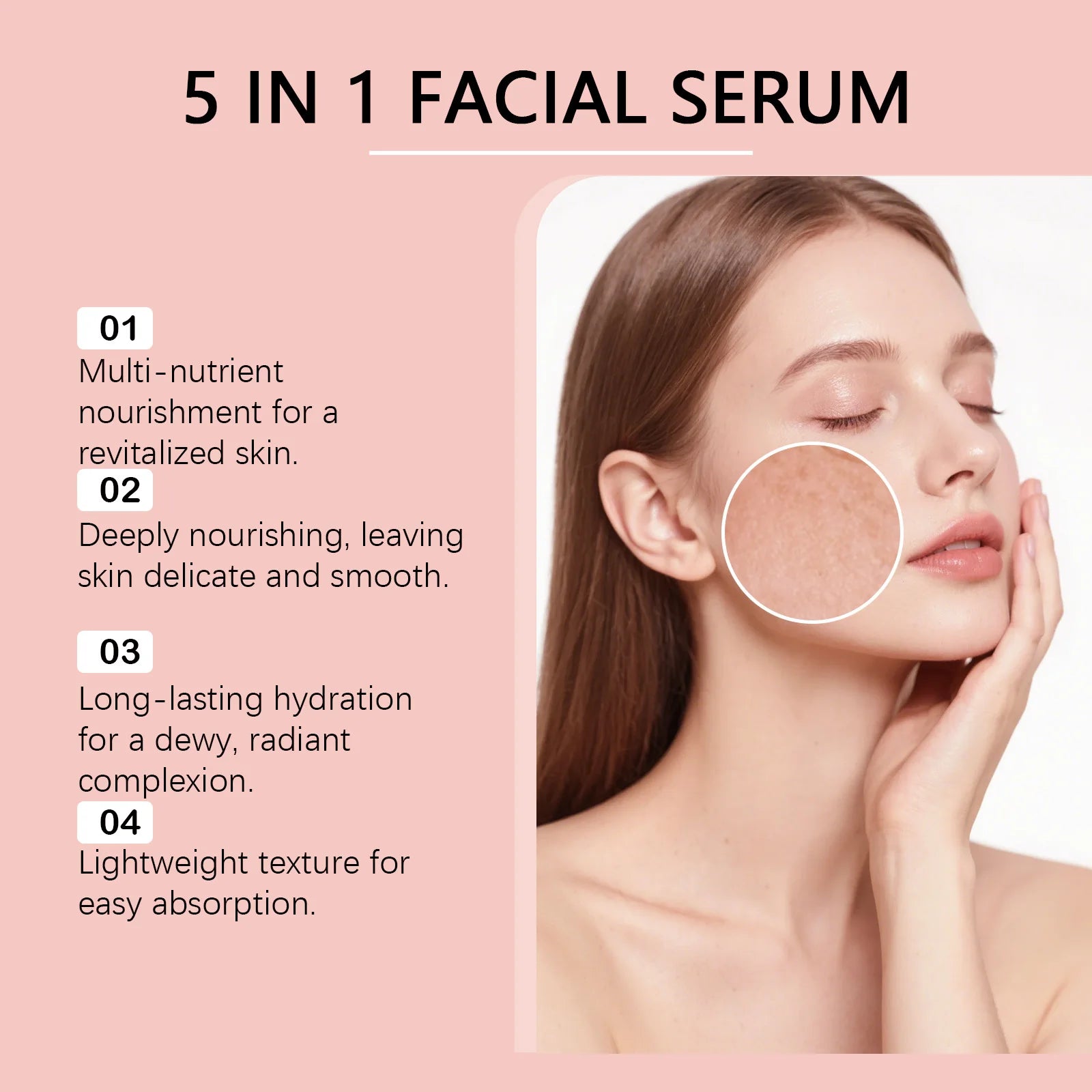 Antioxidant 5-in-1 Facial Serum Fades Dark Spots and Dullness Brightens Skin Tone Tightens pores Nourishes and Moisturizes Oasis Select