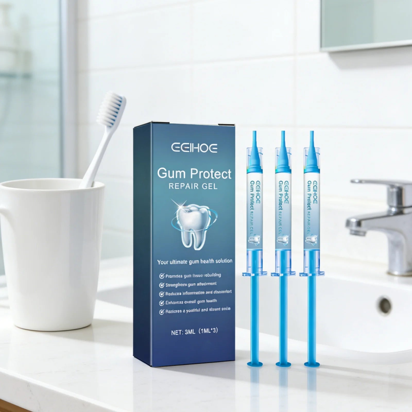 Eelhoe Gum Care Repair Gel Strengthening Repairing Soft Tissue Restore Healthy Oral Portable Soothe Gum Discomfort Tooth Serum Oasis Select