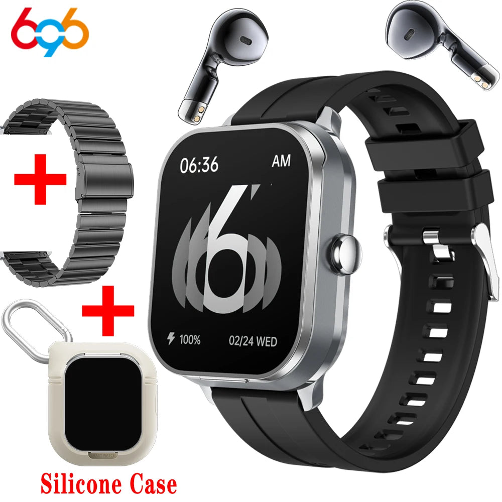 2 In 1 TWS Headset Bluetooth Call Smart Watch Sport Fitness Waterpoof Heart Rate Music Playing Weather Headphone Smartwatch NFC Oasis Select GRBKS A BK1M China Mainland