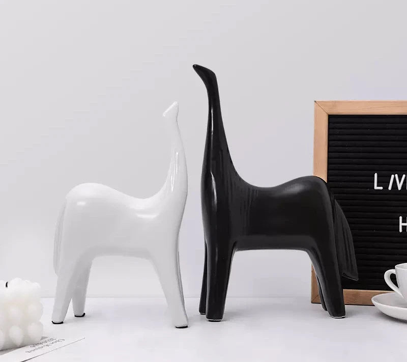 Modern Minimalist Alien Symbols Vase Homestays Hotel Simple Decor Room Decoration Flower Vase Home Decor Oasis Select horse black