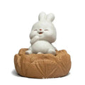 Rabbit Cabbage Tea Pet Sitting Wealth Tea Play Tea Tray Ornament Small Sculpture Tea Play Accessories Чаепитие Oasis Select And Making Money