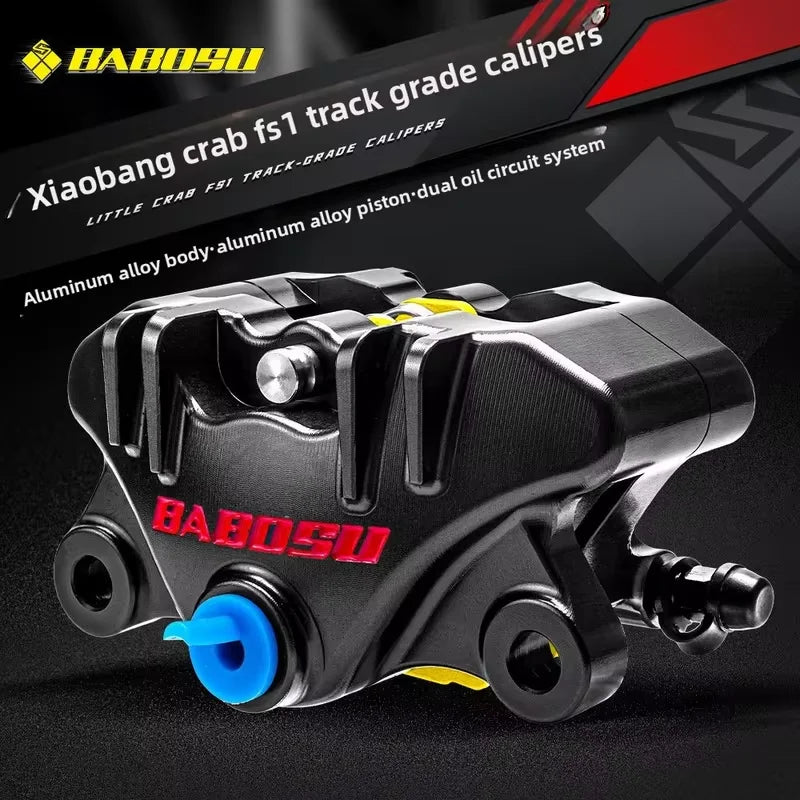 BABOSU FS-1 Racing Small Crab Brake Caliper High Performance 2-Piston Brake Pump for Electric Scooter Oasis Select