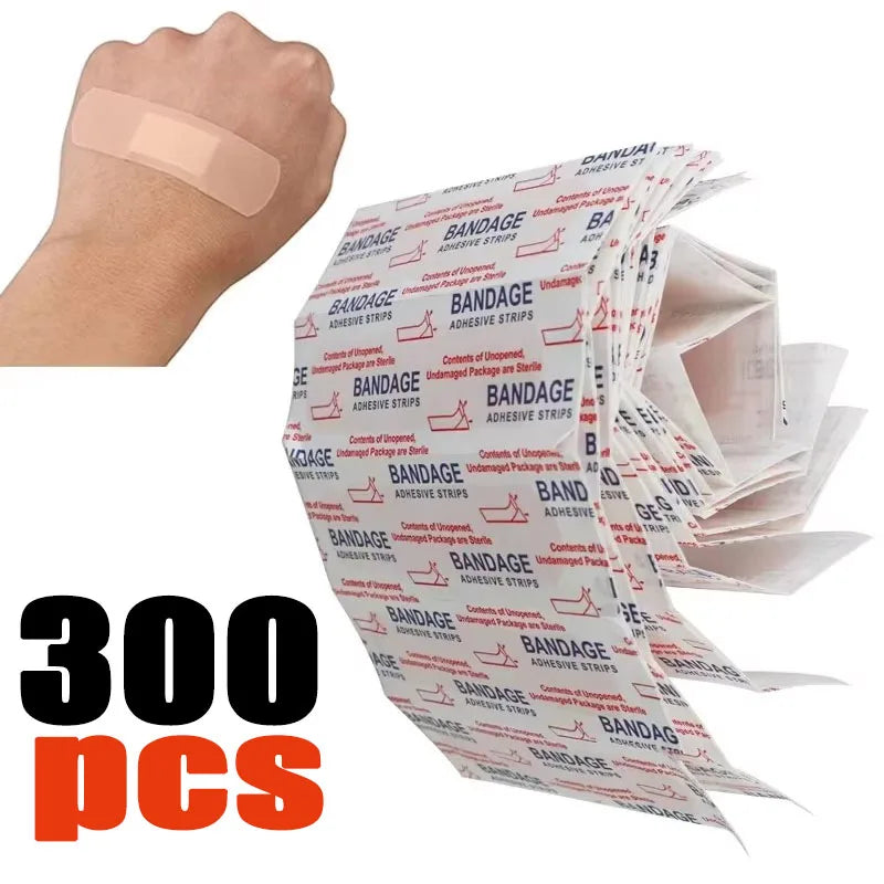 500-50pcs Band-Aids Waterproof Breathable Cushion Adhesive Plaster Wound Hemostasis Sticker Band First Aid Bandage Medical Gauze Oasis Select 300pcs