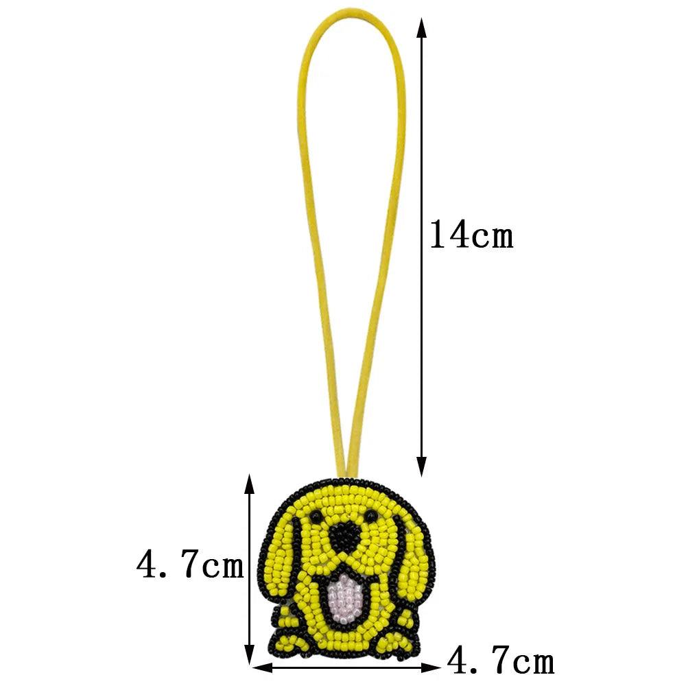 Fashion Animal Beaded Patch Pet Dog Diy Iron-on Applique For Bags Clothes Lanyard Accessories Embellishment Pendant Oasis Select Style 1