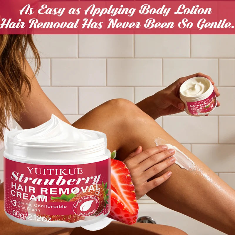 YUITIKUE Strawberry Hair Removal Cream – Sensitive Skin 60g
