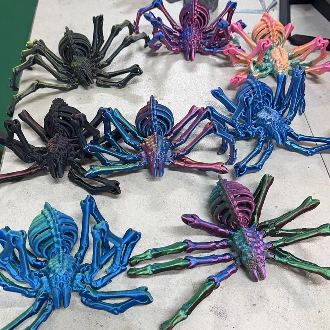 3D Printing Spider Animals Toy Realistic Colorful Spider Figurine Articulated Fidget Toy for Spider Lovers Halloween Home Decor Oasis Select