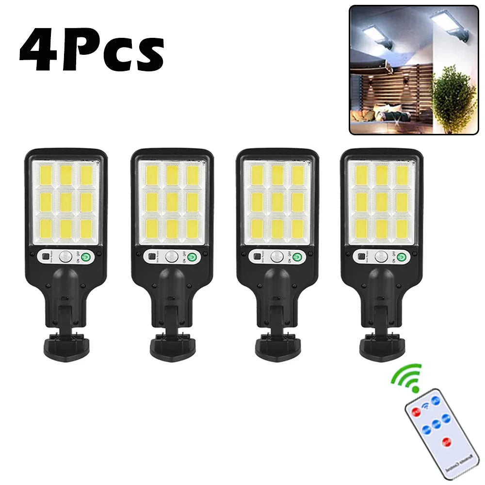 Solar Motion Sensor Wall Light – 3 Modes, IP65, 1500LM COB LED