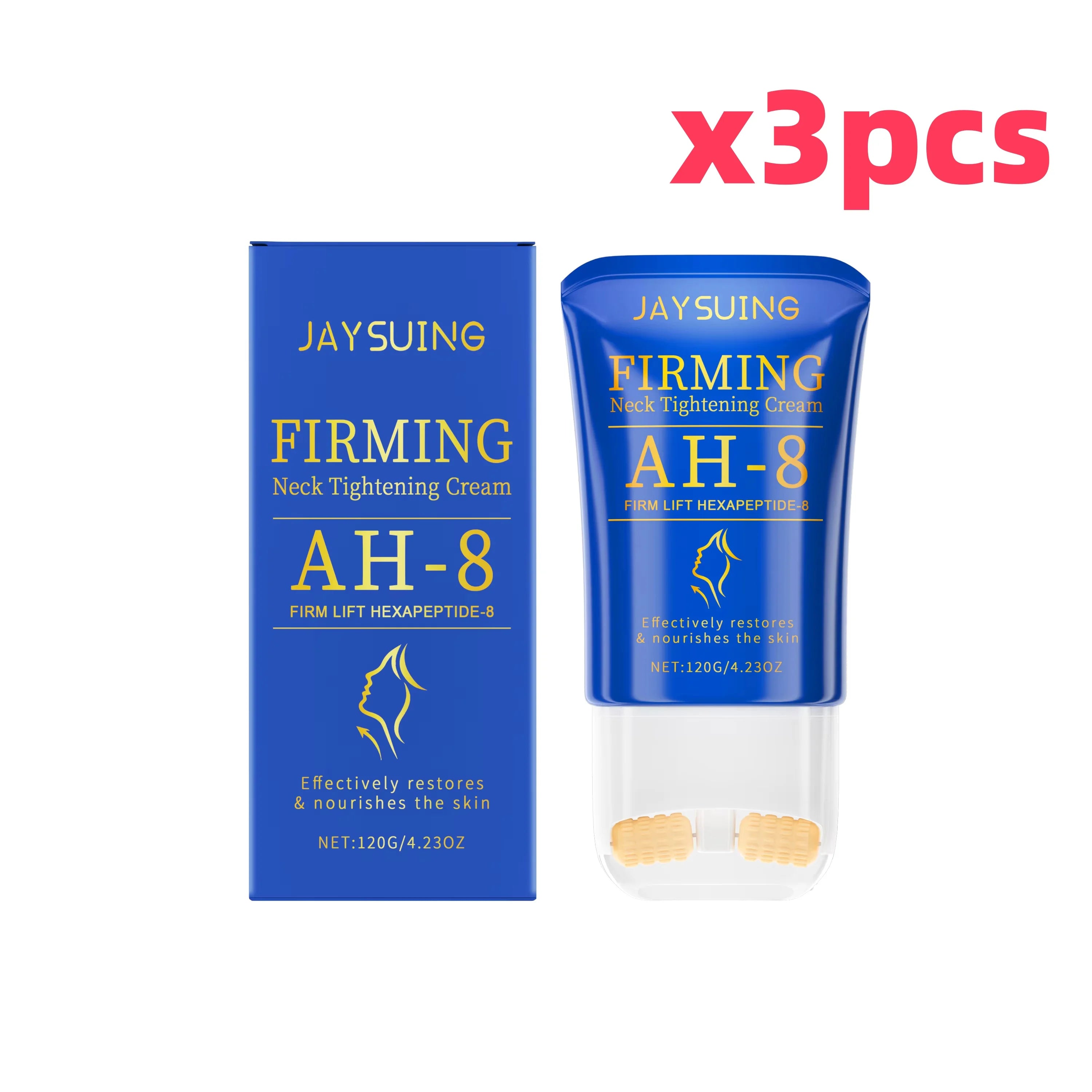 Neck Roller Cream Lift Firm Moisturize Brighten Neck Skin Remove Double Chins Reduce Fine Lines Anti-Wrinkle V-Shaped Face Cream Oasis Select 120g boxedx3pcs 120g