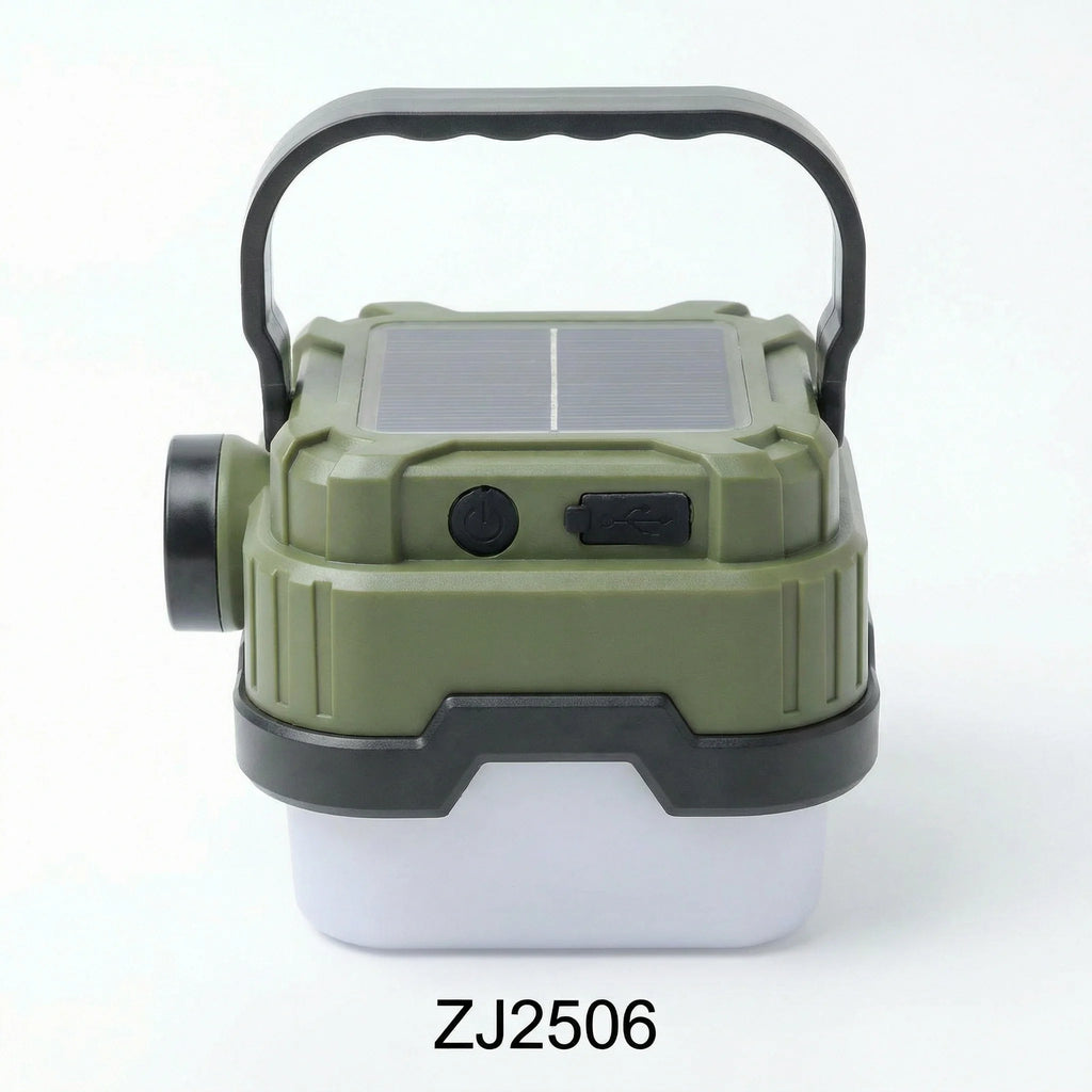 Portable Solar Camping Light Square Outdoor Emergency Lamp Multi-Function Rechargeable Lighting Oasis Select ZJ2506 green