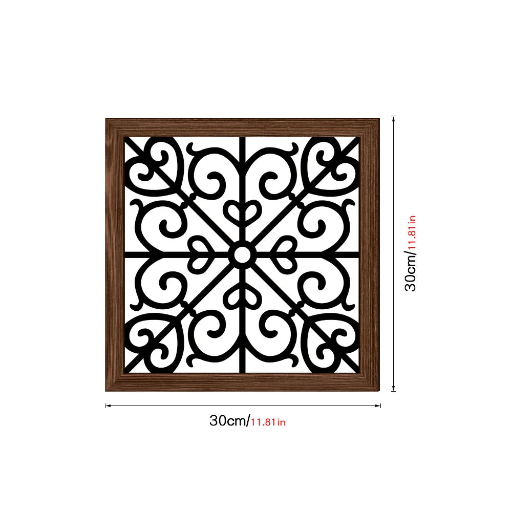 Wooden hollowed out UV printed wood grain home wall decoration can be pasted with living room and bedroom murals room decor Oasis Select MZ430-A 30cm x 30cm