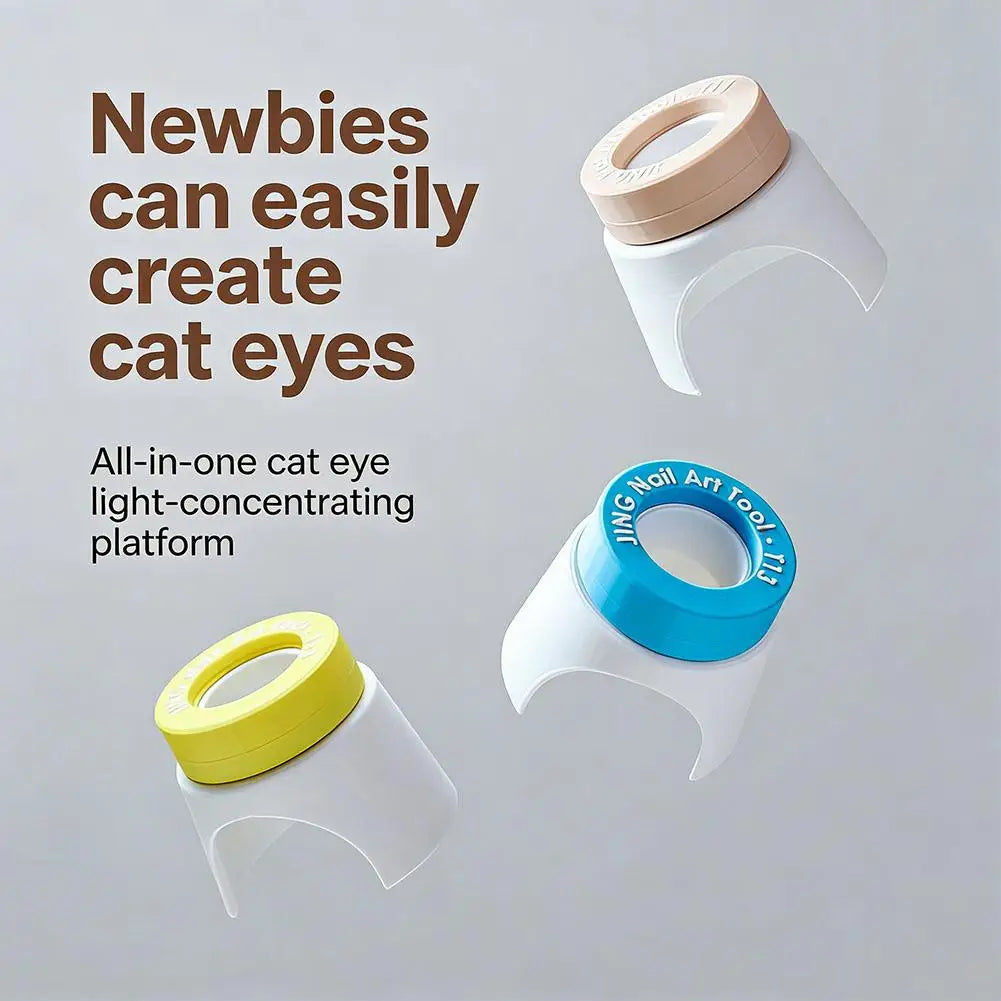 Rotating Cat Eye Nail Magnet Wide Light Glass Bead Multifunctional Strong Automatic Nail Art Magnetic For Gel Nail Polish Oasis Select