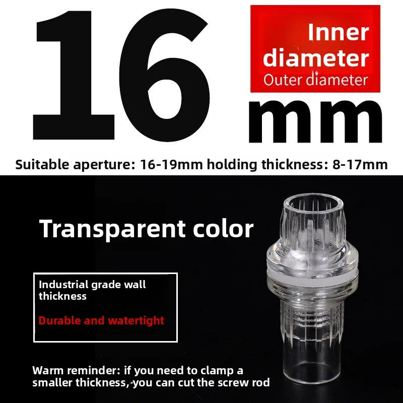 Pipe Fitting Elbow Tee End Cap Transparent Plexiglass Fish Tank Joints Water Accessories Acrylic Connector Oasis Select 16mm A