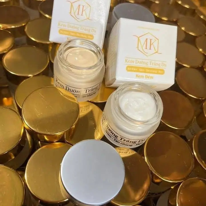 2Bottle Set Kem ngày đêm MK Brightening Lightening Cream Dưỡng Trắng Da, Căng Bóng, Mịn Màng Sau Khi Sử Dụng, Kem Ngay Va Dem Oasis Select