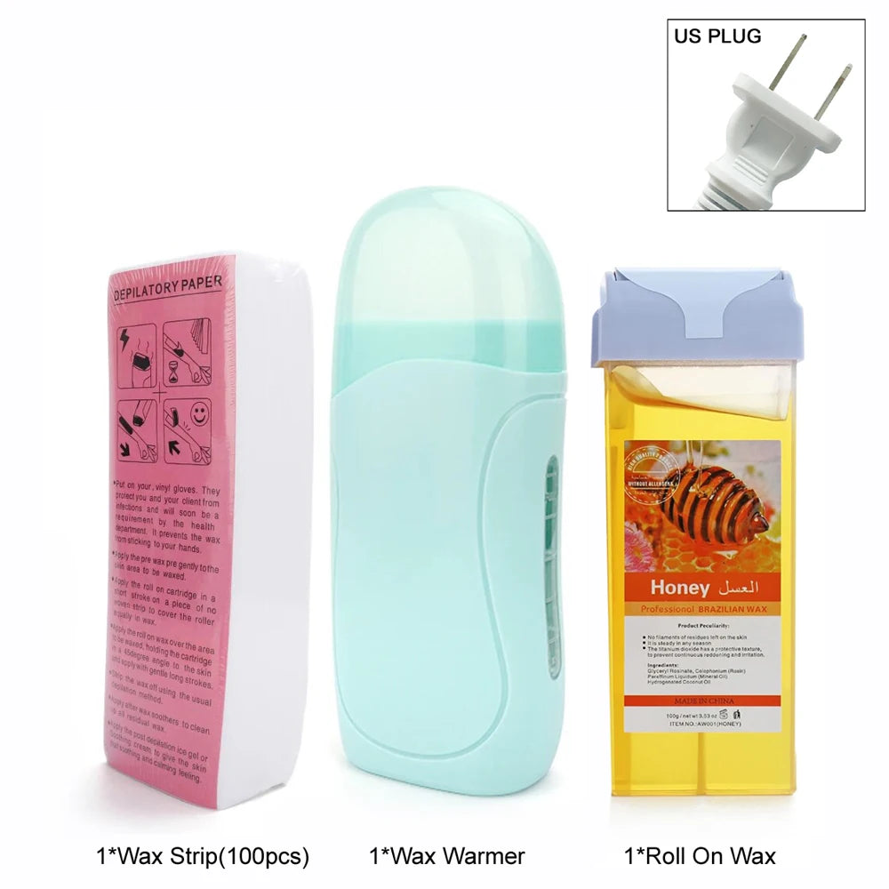 Rose Roll-On Wax Warmer Kit – Electric Hair Removal Set