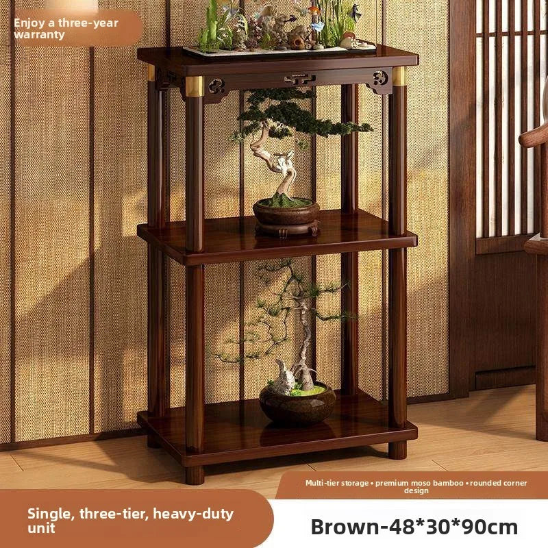 Flower table household living room multi-layer shelf entry door fish tank placed balcony outdoor movable plant flower pot rack Oasis Select Layer B
