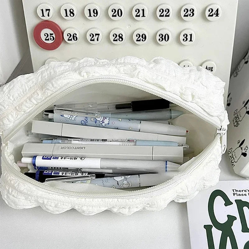 Pillow-Shaped Pencil Case & Cosmetic Bag for Girls | Polyester