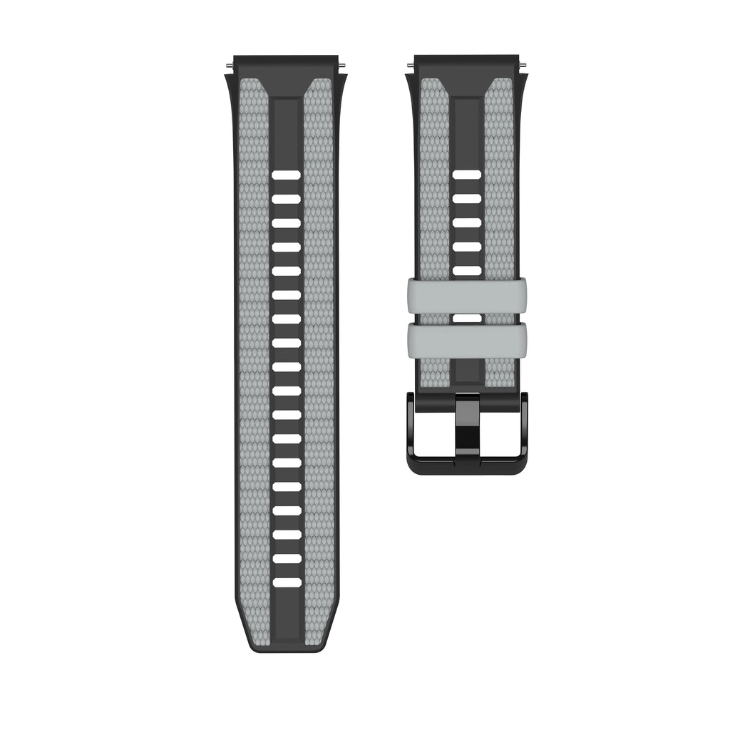 22mm Silicone Watch Band for Huawei Watch GT 6 5 4 – Unisex Silicone Watch Band Oasis Select Black Grey 22mm