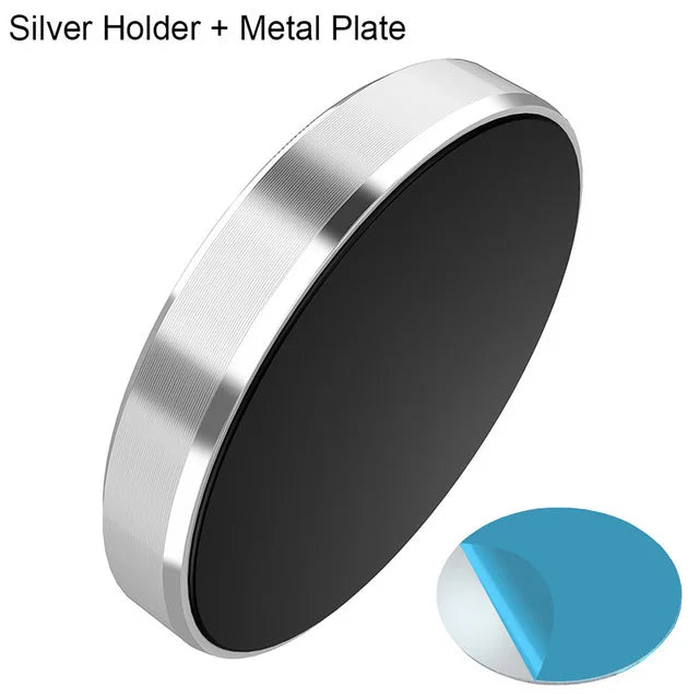 Magnetic Car Phone Holder Stand In Car for IPhone 14 13 12 11 XR Pro Huawei Magnet Mount Cell Mobile Wall Nightstand Support GPS Oasis Select Silver