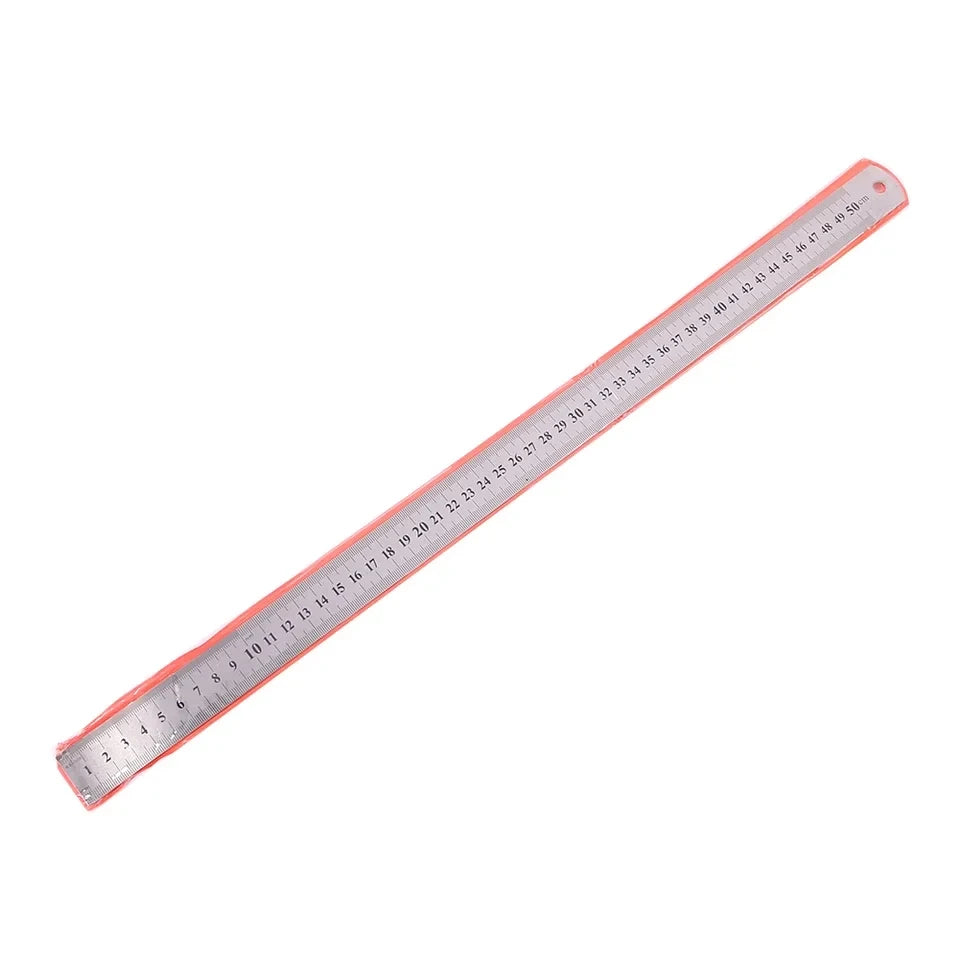 150mm-500mm Metal Scale Stainless Steel Straight Ruler Measuring Stationery Drafting Accessory Hand Tool School Office Supplies Oasis Select