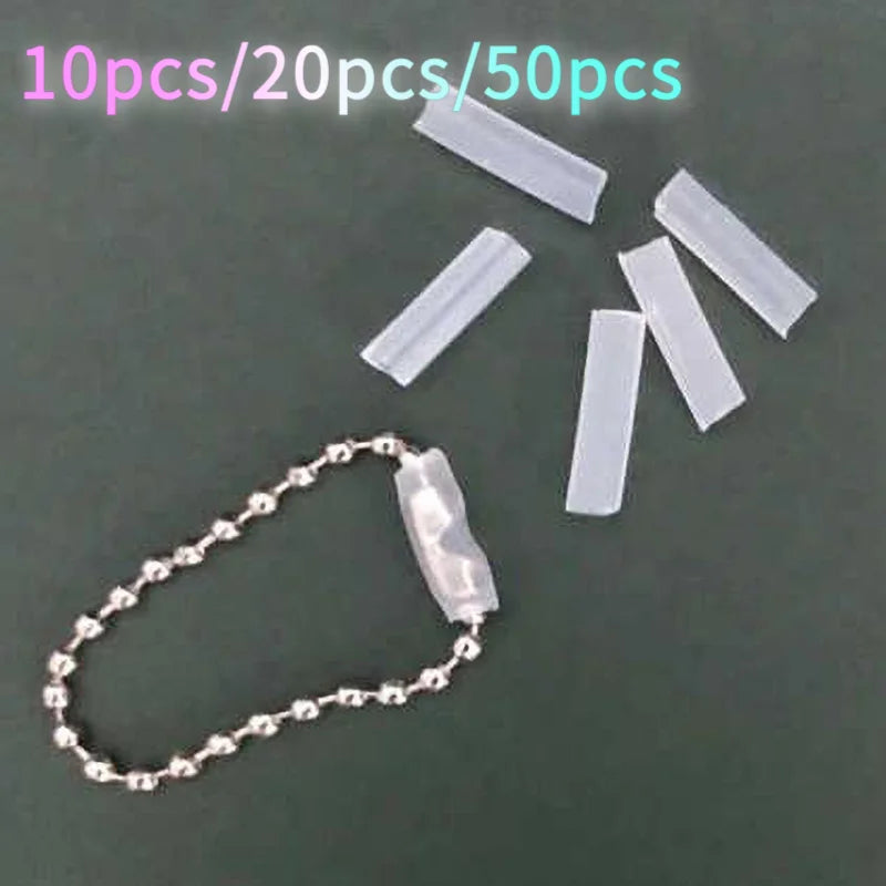 10/20/50Pcs Bead Chain Anti-lost Cover Pendant Chain Protective Cover Prevent Bag Ornament From Falling Off Oasis Select