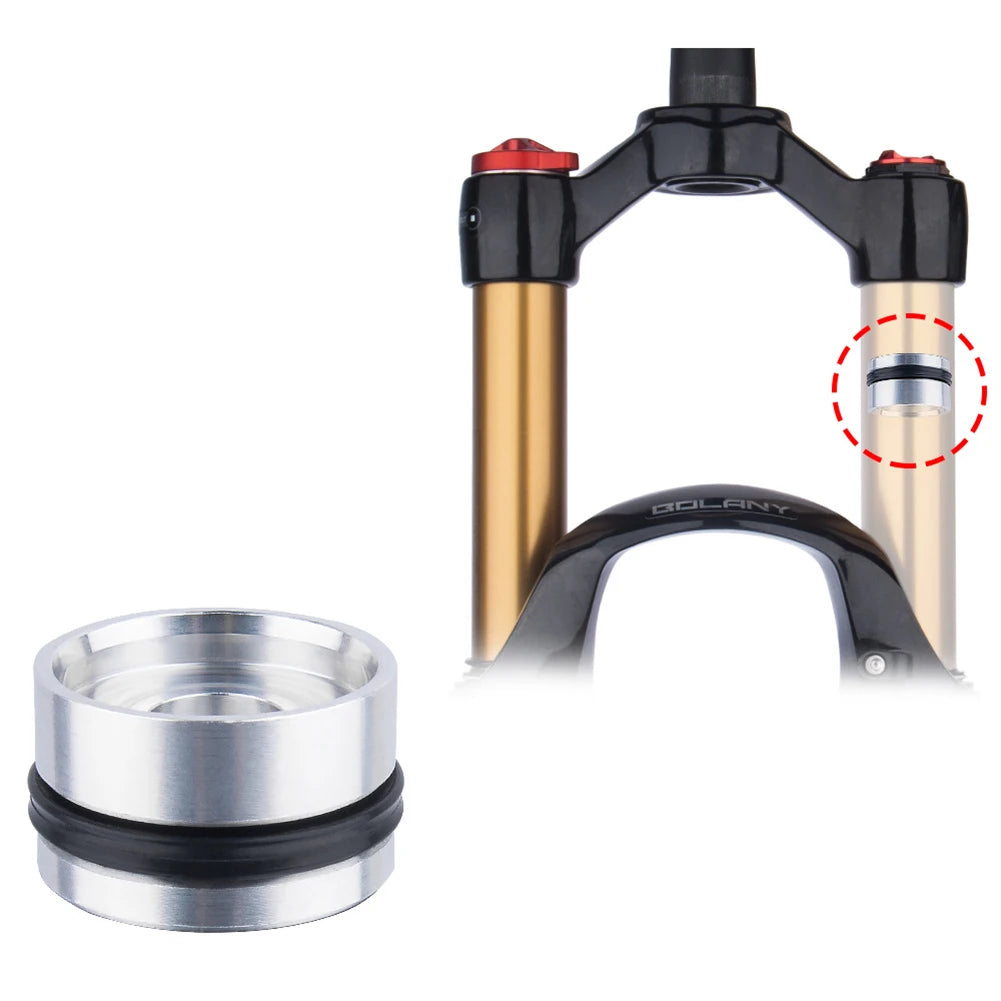 Bicycle Suspension Front Fork Air Nozzle Piston Bike Fork Spares Fits 32mm Inner Tube Aluminum Alloy Seal Bike Fork Spares Oasis Select