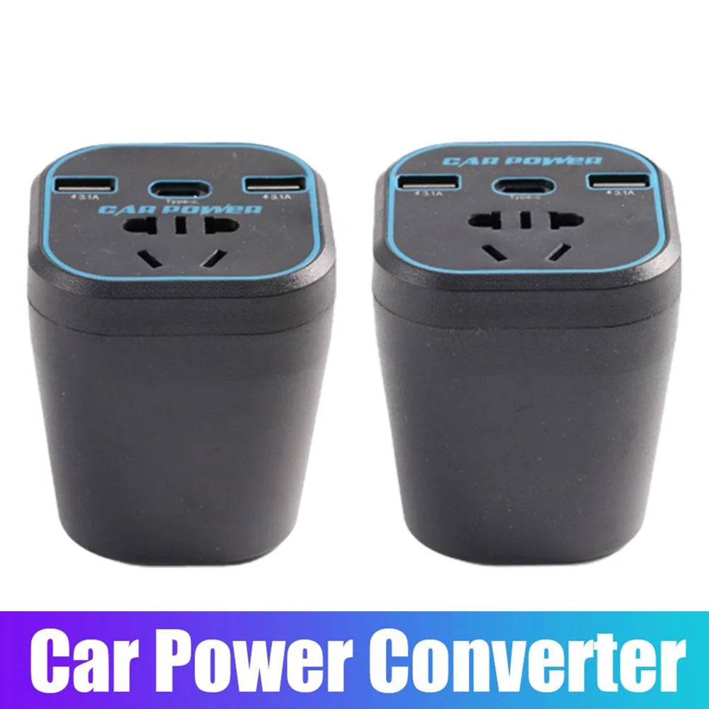200W Car Power Inverter 12V/24V to 110–220V with USB-C Fast Charge Car Power Inverter Oasis Select