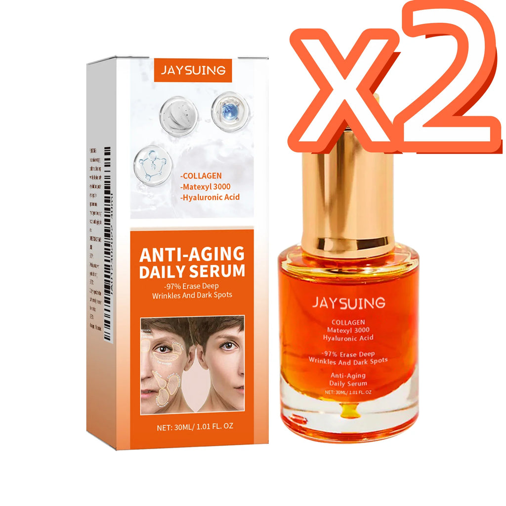 Jaysuing Collagen Serum Lift Firm Skin Boost Skin Elasticity Reduce Fine Lines Brighten Smooth Daily Use Face Skin Care Essence Oasis Select 30ml Boxed X 2PCS