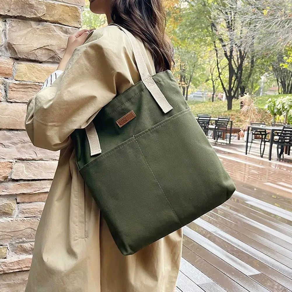 Women's Large Canvas Tote Bag – Shoulder, Beach & Shopping