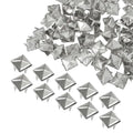 100Pcs Square Pyramid Metal Studs, 4 Claw Punk Spikes, DIY Decor Accessories for Leather Crafts Bags Clothes Shoes Oasis Select A1