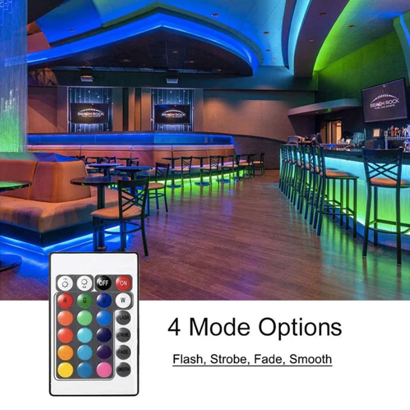 4Pcs E27 Bulbs And 1Remote Control With Memory Function 17Colors Changeable Spot Ligh 4Dynamic Lighting Modes Spotlight Oasis Select