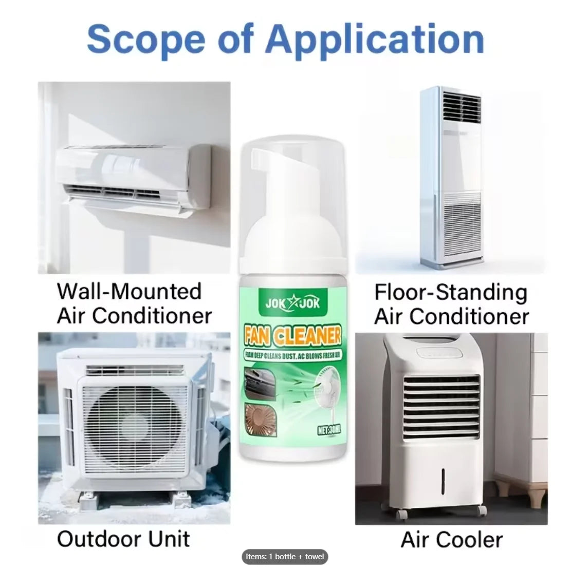 Air Conditioner Cleaning Foam – No Disassembly Needed Appliance Cleaning Foam Oasis Select