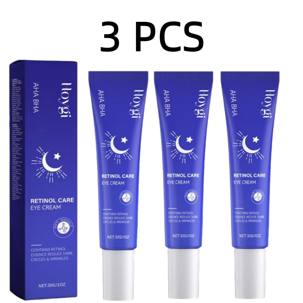 30g Hoygi Retinol Care Eye Cream with AHA BHA -Reduces Dark Circles & Wrinkles Retinol Essence Eye Treatment for All Skin Types Oasis Select 3 PCS