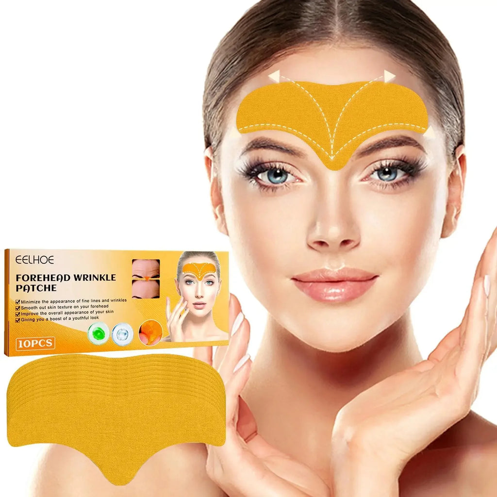 10pcs/box Anti-wrinkle Forehead Line Removal Gel Patch Firming Mask Frown Lines Face Skin Care Stickers Anti-aging Collagen Oasis Select