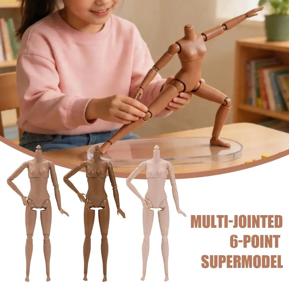 26cm 1/6 Scale BJD Doll, Super Flexible Female Action Figure with 22 Movable Joints, Nude Body Model for BJD Display Parts Oasis Select